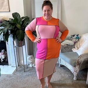 ELOQUII patchwork dress